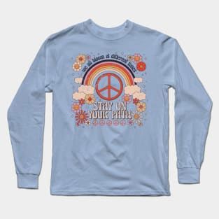 70s style hippie quote Long Sleeve T-Shirt